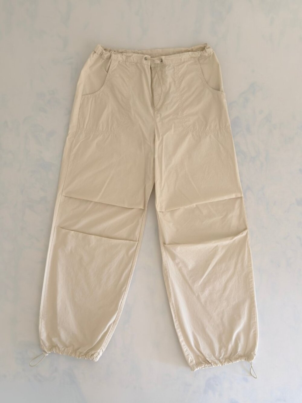 Cotton On Beige Light Weight Parachute Style Drawstring Pants